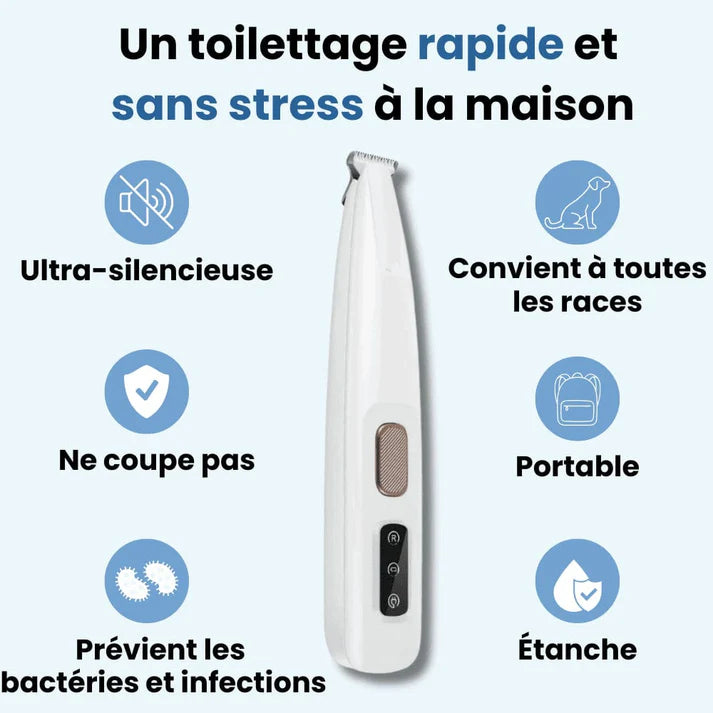 Tondeuse à pattes de chien avec lumière LED
