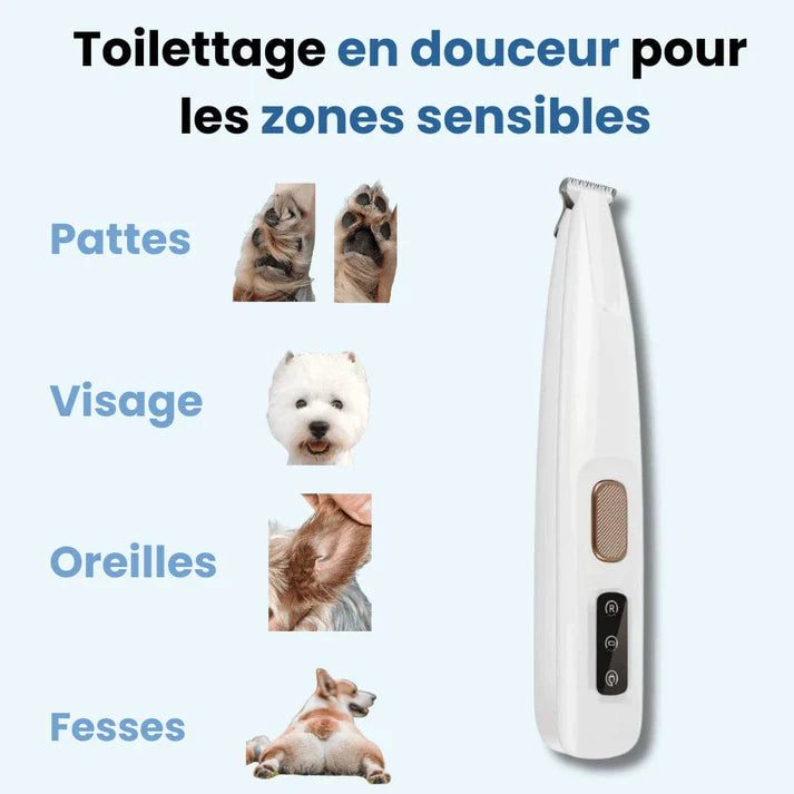 Tondeuse à pattes de chien avec lumière LED