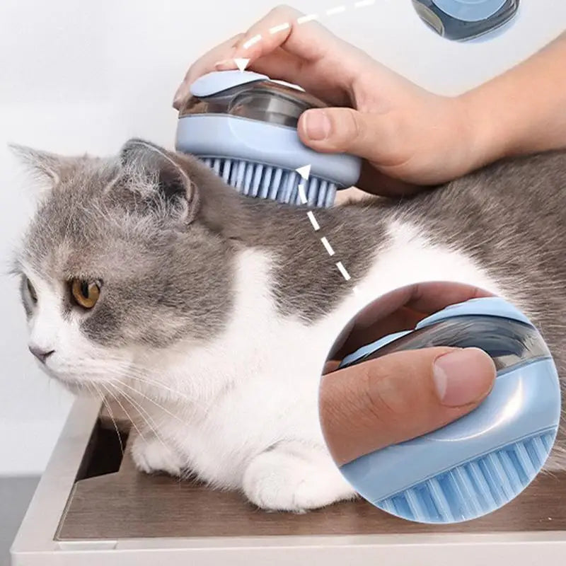 Brosse de Bain pour Chiens et Chats - Massage et Nettoyage en Profondeur