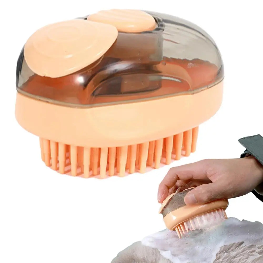 Brosse de Bain pour Chiens et Chats - Massage et Nettoyage en Profondeur