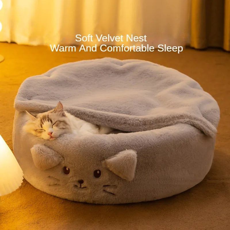 Niche pour Chat et Chien - Confort en Hiver et Toutes Saisons