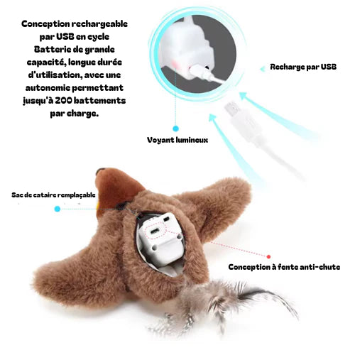 Jouet pour chat - Oiseau gazouillant simulé Animokit