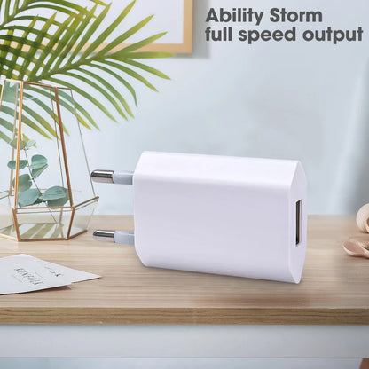 Chargeur USB Universel 5V 1A avec Prise pour iPhone, Samsung, Xiaomi, Redmi, Google, Huawei – Adaptateur Secteur 1 à 5 pièces